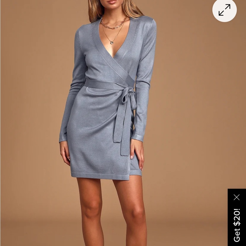 Lulus wrap sweater dress